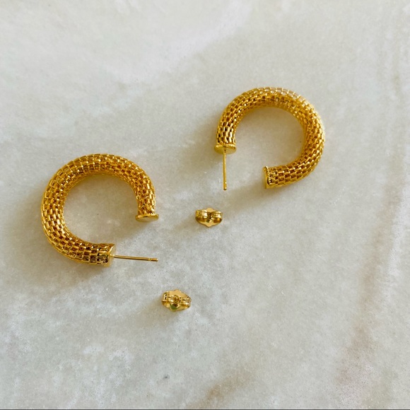 Gold Braided Hoops - Picture 3 of 9